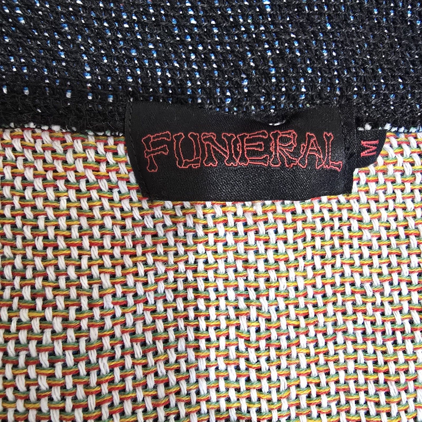 Funeral Apparel Family Ties Tapestry Oversized Skeleton Print Button Cardigan M — image 4 of 5